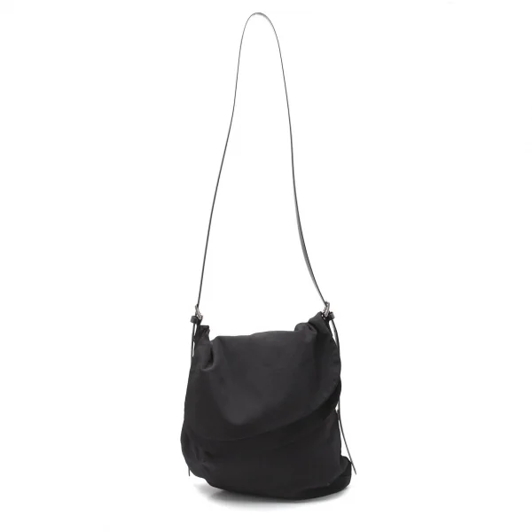 ヨウジヤマモト ファムYohji Yamamoto FEMME ウールギャバフラップショルダーバッグ 黒 K-117694_001