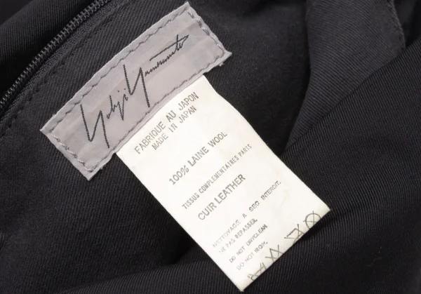 ヨウジヤマモト ファムYohji Yamamoto FEMME ウールギャバフラップショルダーバッグ 黒 K-117694_013