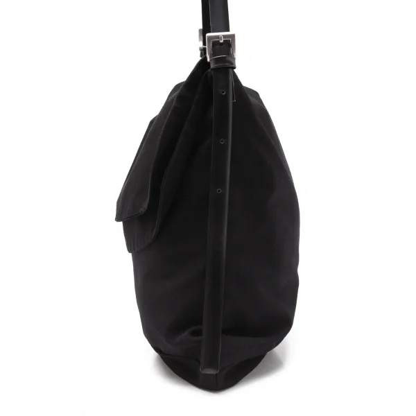 ヨウジヤマモト ファムYohji Yamamoto FEMME ウールギャバフラップショルダーバッグ 黒 K-117694_003