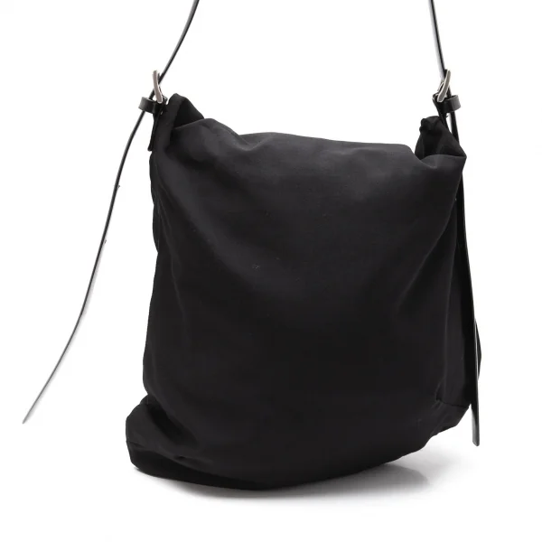 ヨウジヤマモト ファムYohji Yamamoto FEMME ウールギャバフラップショルダーバッグ 黒 K-117694_004