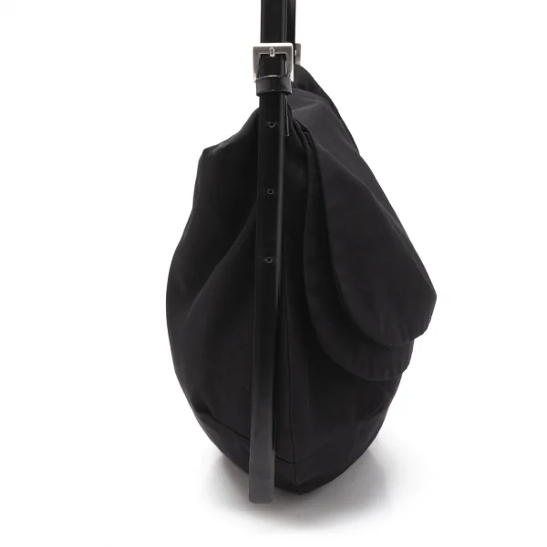 ヨウジヤマモト ファムYohji Yamamoto FEMME ウールギャバフラップショルダーバッグ 黒 K-117694_005