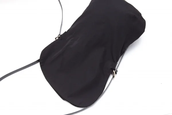 ヨウジヤマモト ファムYohji Yamamoto FEMME ウールギャバフラップショルダーバッグ 黒 K-117694_009