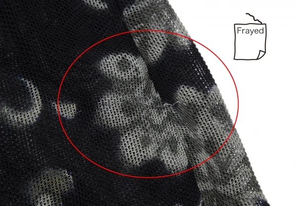 ヨウジヤマモト ファムYohji Yamamoto FEMMEダマスクプリントメッシュTシャツ 黒M K-117698_011