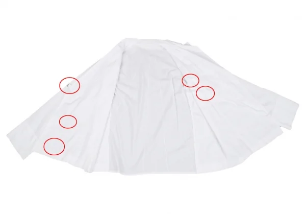 ヨウジヤマモト ファムYohji Yamamoto FEMMEデザインピンタックラップシャツ 白M K-117701_009