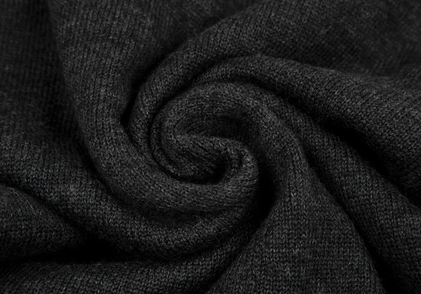 ヨウジヤマモト ファムYohji Yamamoto FEMMEヘンリーネックニットワンピース チャコールM K-117705_014