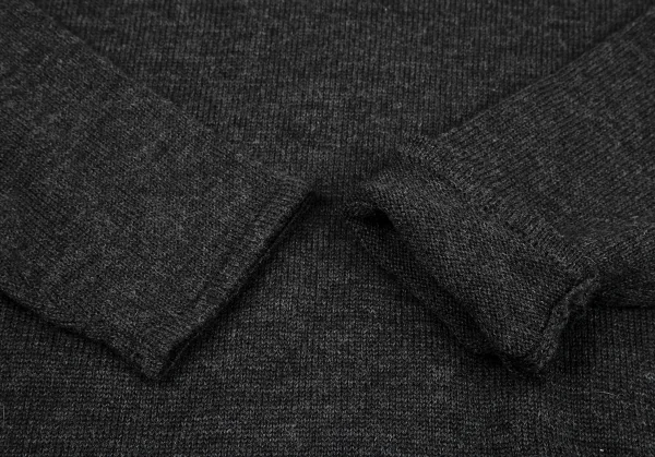 ヨウジヤマモト ファムYohji Yamamoto FEMMEヘンリーネックニットワンピース チャコールM K-117705_008