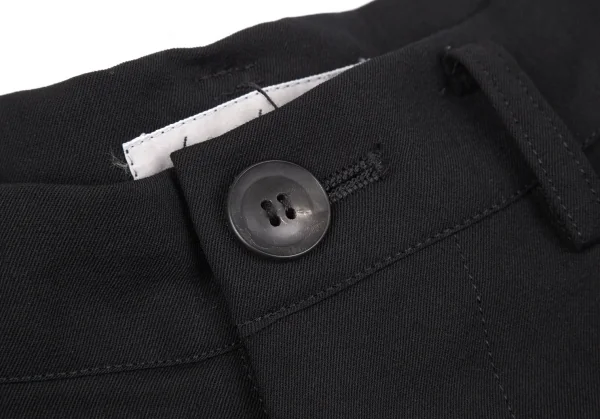 ヨウジヤマモト ファムYohji Yamamoto FEMME ウールギャバツータックワイドパンツ 黒XS K-117707_004