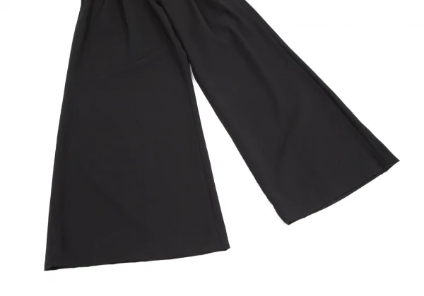 ヨウジヤマモト ファムYohji Yamamoto FEMME ウールギャバアシンメトリージャケットセットアップスーツ 黒XS K-117708_014