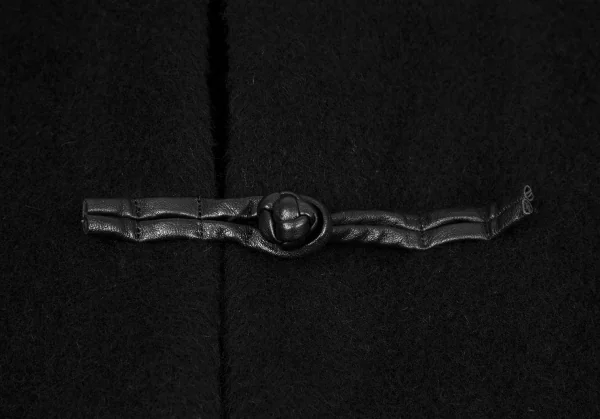 ヨウジヤマモト プールオムYohji Yamamoto POUR HOMMEシャギーウールチャイナボタンコート 黒M K-117716_004