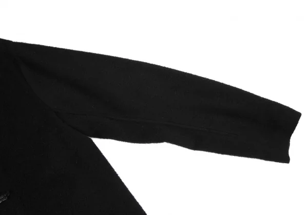 ヨウジヤマモト プールオムYohji Yamamoto POUR HOMMEシャギーウールチャイナボタンコート 黒M K-117716_005
