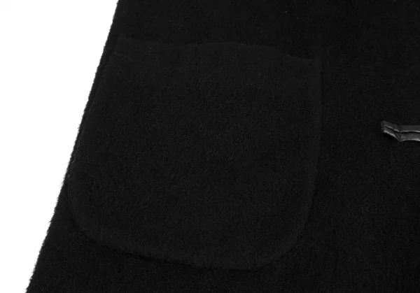 ヨウジヤマモト プールオムYohji Yamamoto POUR HOMMEシャギーウールチャイナボタンコート 黒M K-117716_008