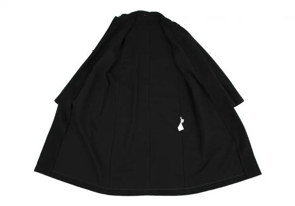 ヨウジヤマモト プールオムYohji Yamamoto POUR HOMMEシャギーウールチャイナボタンコート 黒M K-117716_009