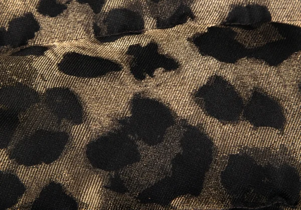 モンクレールMONCLER Zakura Giubbotto レオパード織りフードポンチョダウンジャケット ゴールド黒1 K-117717_017