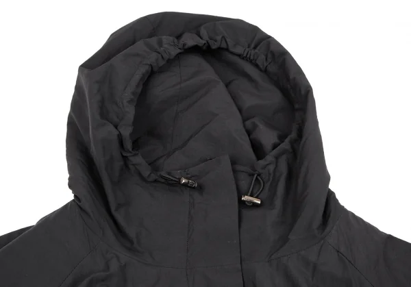 リムアークRIM.ARK ウエストシャーリングナイロンコットンフーディーコート 黒Free K-117719_005