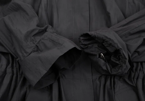 リムアークRIM.ARK ウエストシャーリングナイロンコットンフーディーコート 黒Free K-117719_008