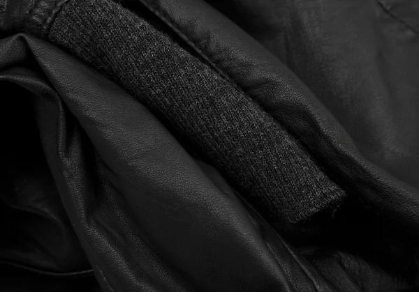 エストネーションESTNATION ラムレザーシングルジャケット 黒F K-117723_013