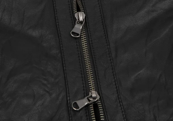 エストネーションESTNATION ラムレザーシングルジャケット 黒F K-117723_009