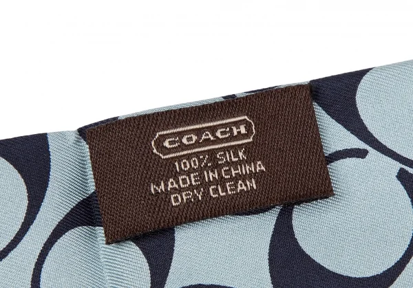 コーチCOACH シグニチャードットシルクスカーフ 紺 K-117738_006