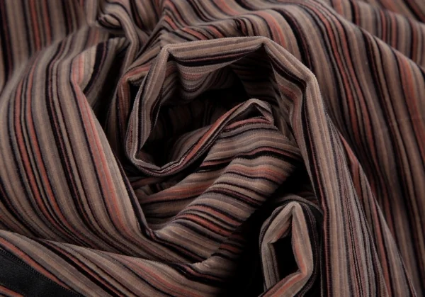 エンポリオアルマーニEMPORIO ARMANI マルチストライプコーデュロイパンツ モカピンク黒36 K-117760_012