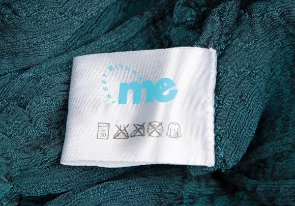 イッセイミヤケ ミーISSEY MIYAKE me 楊柳プリーツドレープブラウス 緑Free K-117809_013