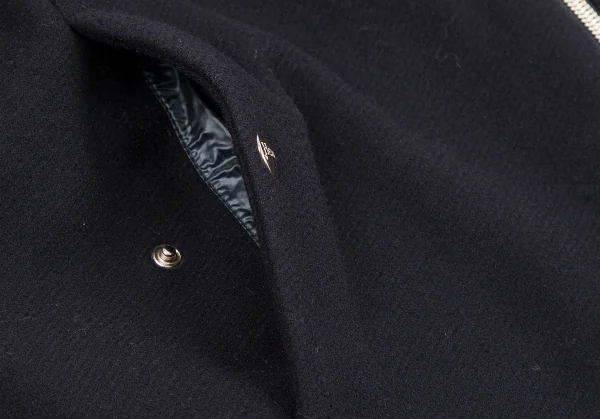 ヘルノHERNO キルティング切替中綿ウールコート 紺12A K-117817_010