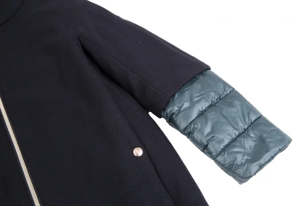 ヘルノHERNO キルティング切替中綿ウールコート 紺12A K-117817_005