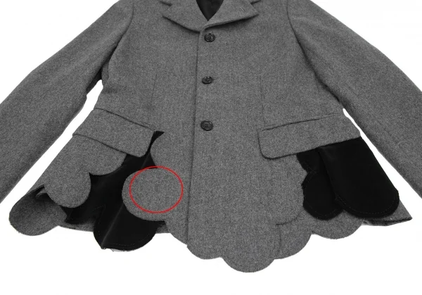 COMME des GARCONS Round Cut Hem Design Jacket K-117837_011