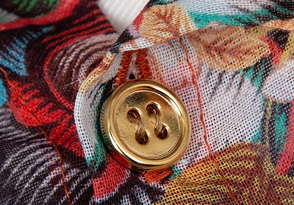 ジュンヤワタナベ コムデギャルソンJUNYA WATANABE COMME des GARCONS フラワーシーサープリントワイドシルエットシャツ オレンジマルチXS K-117838_005