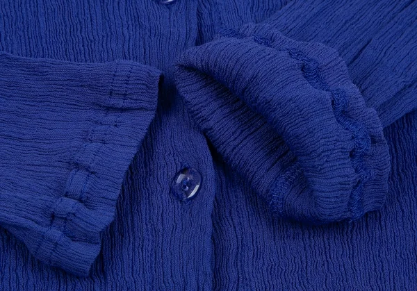 イッセイミヤケ ハートISSEY MIYAKE HaaT クレーププリーツカーディガン 青2 K-117846_010