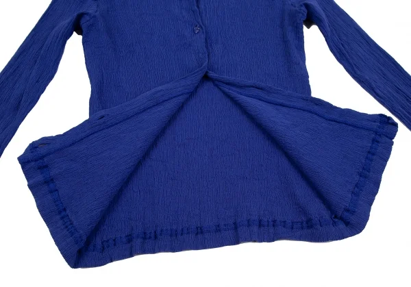 イッセイミヤケ ハートISSEY MIYAKE HaaT クレーププリーツカーディガン 青2 K-117846_012