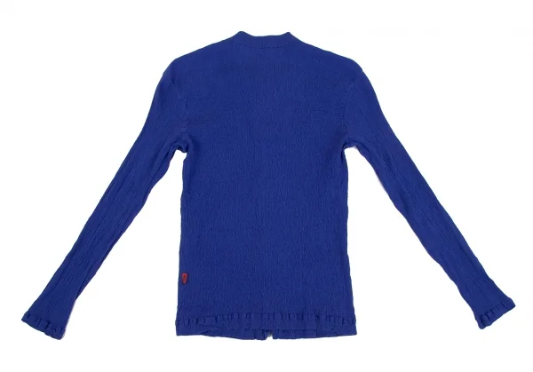 イッセイミヤケ ハートISSEY MIYAKE HaaT クレーププリーツカーディガン 青2 K-117846_013