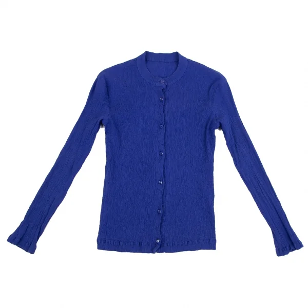 イッセイミヤケ ハートISSEY MIYAKE HaaT クレーププリーツカーディガン 青2 K-117846_002