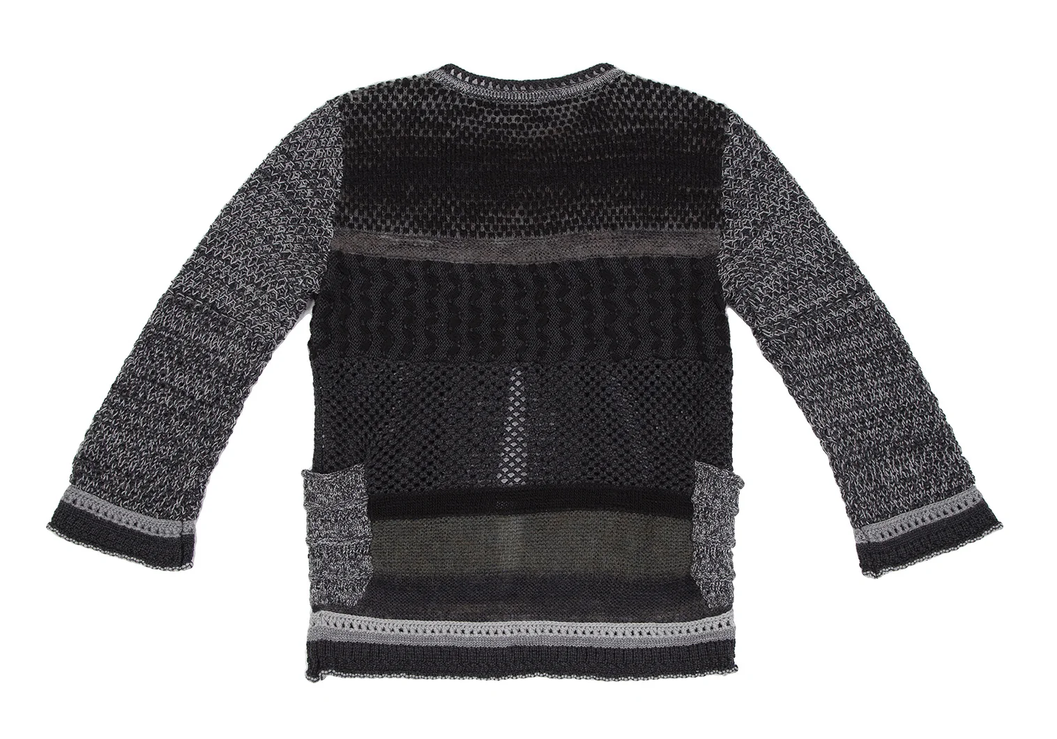 HaaT HeaRT ハート　イッセイミヤケ　カシミヤ　カーディガン ＊変形 イッセイミヤケ ハートISSEY MIYAKE HaaT 染めクルーネッククレープ