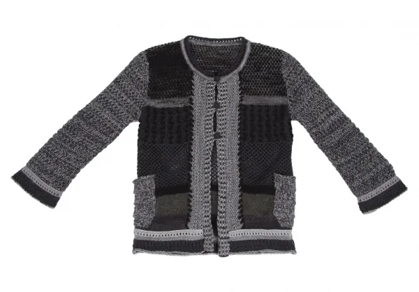 イッセイミヤケ HaaT ニットカーディガン イッセイミヤケ ハートISSEY MIYAKE HaaT 編み替えデザインニット