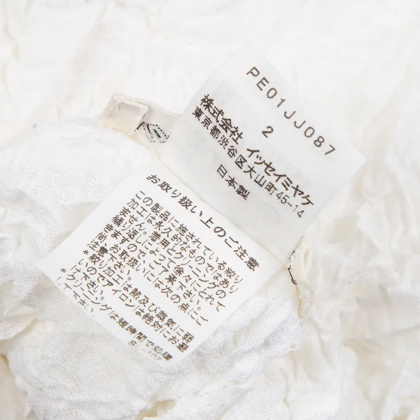 イッセイミヤケペルマネンテISSEY MIYAKE PERMANENTE シワプリーツブラウス 白2 K-117867_014