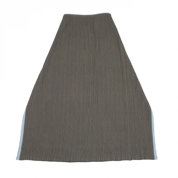 イッセイミヤケ ホワイトレーベルISSEY MIYAKE WHITELABEL プリーツハーフラップスカート モカグレーM位 K-117872_002