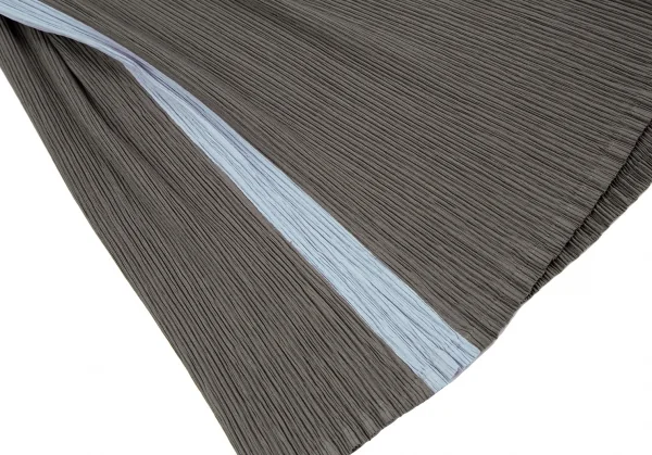イッセイミヤケ ホワイトレーベルISSEY MIYAKE WHITELABEL プリーツハーフラップスカート モカグレーM位 K-117872_005