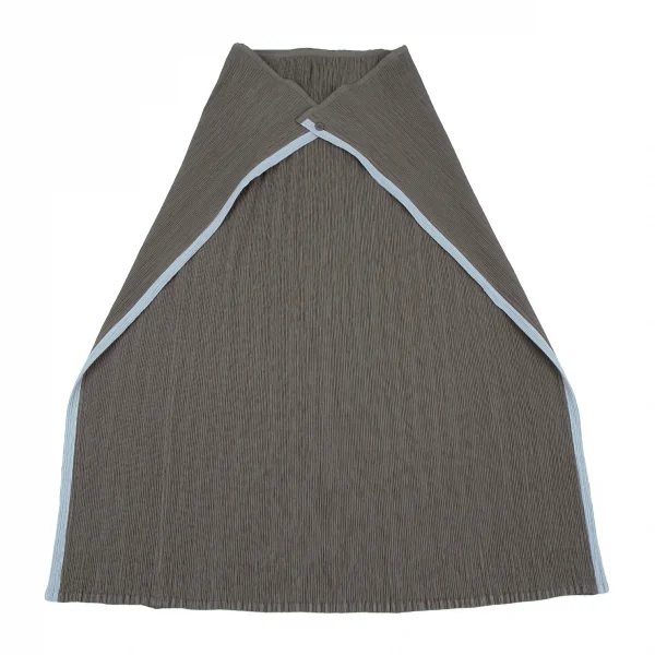 イッセイミヤケ ホワイトレーベルISSEY MIYAKE WHITELABEL プリーツハーフラップスカート モカグレーM位 K-117872_007