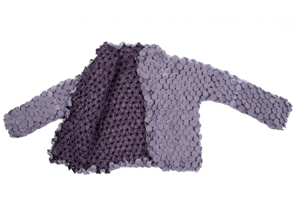 イッセイミヤケISSEY MIYAKE ポップコーンプリーツショートジャケット ラベンダー2 K-117889_008