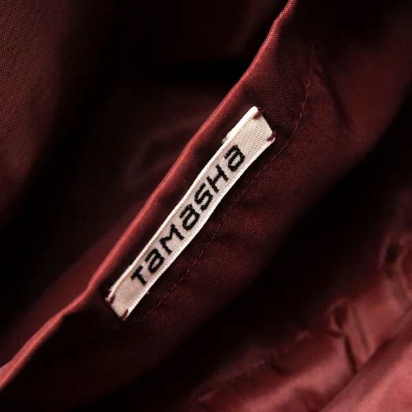 イッセイミヤケハートタマシャISSEY MIYAKE HaaT TaMaSHa フラワー刺繍ラウンドハンドバッグ 黒白茶 K-117901_013