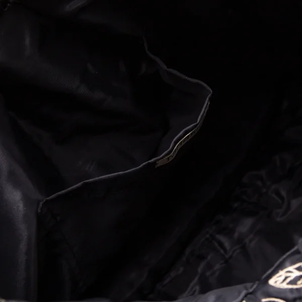 イッセイミヤケハートタマシャISSEY MIYAKE HaaT TaMaSHa ステッチ刺繍リングハンドルバッグ 黒 K-117902_009