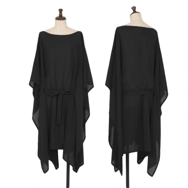 LIMI feu Poly Georgette Square Silhouette Dress Black S K-117907_001