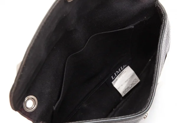 リミフゥLIMI feu ビッグスタッズレザーポシェット 黒 K-117910_014