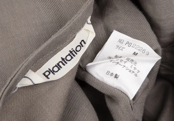 プランテーションPlantation コットンリネンノースリーブラップワンピース グレーM K-117929_017
