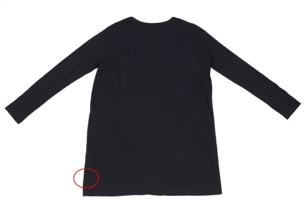 ラグネキカス フォー ヨウジヤマモトRAGNE KIKAS for Yohji Yamamoto ラップデザイン切替ロングカットソー 紺M位 K-117932_011