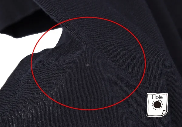 ラグネキカス フォー ヨウジヤマモトRAGNE KIKAS for Yohji Yamamoto ラップデザイン切替ロングカットソー 紺M位 K-117932_012