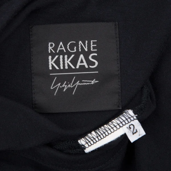 ラグネキカス フォー ヨウジヤマモトRAGNE KIKAS for Yohji Yamamoto ラップデザイン切替ロングカットソー 紺M位 K-117932_014