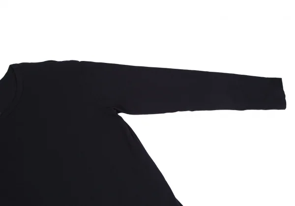 ラグネキカス フォー ヨウジヤマモトRAGNE KIKAS for Yohji Yamamoto ラップデザイン切替ロングカットソー 紺M位 K-117932_004