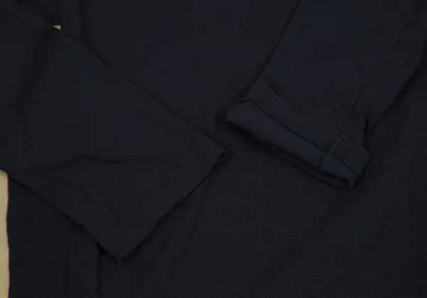 ラグネキカス フォー ヨウジヤマモトRAGNE KIKAS for Yohji Yamamoto ラップデザイン切替ロングカットソー 紺M位 K-117932_005