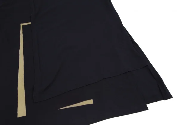 ラグネキカス フォー ヨウジヤマモトRAGNE KIKAS for Yohji Yamamoto ラップデザイン切替ロングカットソー 紺M位 K-117932_007